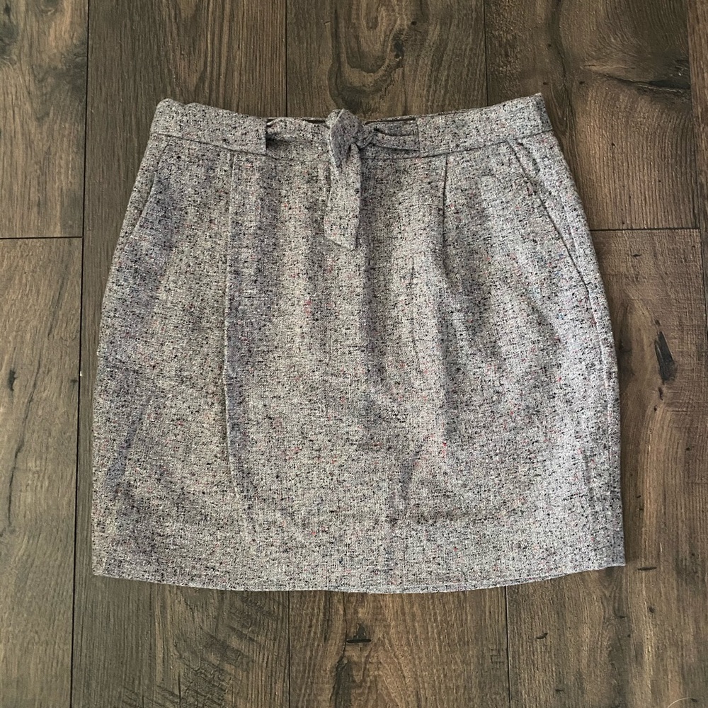 Grey Tweed J Crew Skirt